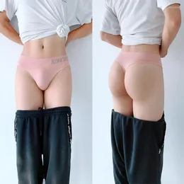 Men's G Strings 2pcs Sexy Pouch Underwear Men Convex Thongs Panties Bikini Penis Briefs Sissy Mens Gay
