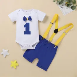 Детские сеты Baby Boy Boy галстук боди боди смешной наряды для первого дня рождения наборы Concuntos de Menino 2021 Clothing216n