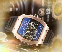 Premium All the Crime Sports Men Watches 43 mm śruba obudowa Japan Kwarc Ruch Precision Limited Edition Gumowe miłośnicy paska mieszkańcy Wristwatches Prezenty