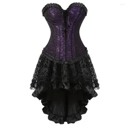 Bustiers Corsets Dress для женщин Ренессанс на молнии