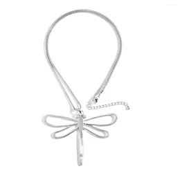 Pendant Necklaces Amorcome Fashion Necklace For Women Jewelry Vintage Lover Couple Dragonfly Long Sweater Chain Bijoux Wholesale