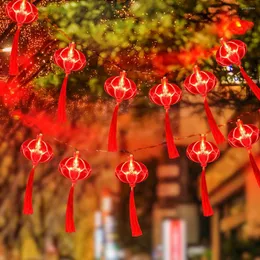 Str￤ngar 10 LED -kinesisk knut Lantern Spring Festival String Lights Decorations 2022 Year Decoration Night Light Lamp