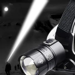 Reflektory Super jasne XHP90 USB Naładowanie LED LED najdężniejsza reflektor rybacki Camping Zoom Torcha przez 3 18650 Battery2232