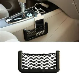 Car Organizer 1pc Storage Bag Net Pocket Elastic Phone Holder Seat Side Pouch Auto Decoration Accessories