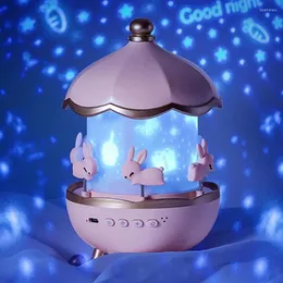 Luzes noturnas Bluetooth Star Projector Light Rotatable Rechargable Full Full Desk Lamp Presente para crianças Fantasy Octavo Audio