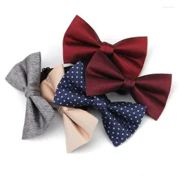 Bow Ties Luxury Silver Self Tie Black Men Solid Blue Bowtie Silk Men's Wedding Red Green Slim Groom Grey Bowties B015