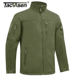 Mens jaquetas tacvasen jacket tático de lã de inverno masculino exército caça a caça térmica seca quente de zíper completo trabalho de pesca de casacos externos 220912