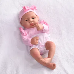 Dolls 45cm Bebe Reborn Silicone Babi Doll Girls Lifelike Full Body Cute Kawaii Toys Christmas Gifts Children Toy 220912