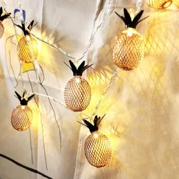 Sznurki ozdoby choinki LED LED ananasowe owoce latarnia rattan dekoracja ślubna