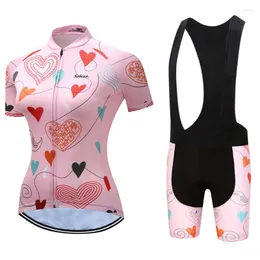 Tävlingssatser 2022 Salexo Cycling Summer Women Cykelkläder andningsbara bergskläder kostymer Ropa Ciclismo Jersey