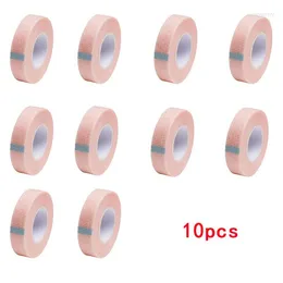Fita de cílios falsos fita de extensão de cílios coloridos 10 rolos respiráveis ​​fáceis de rasgar os cílios de adesivos de remendo de adesivos para ferramentas de maquiagem