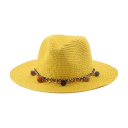 Sonnenhut Hüte für Frauen Sommer Stroh Kette Strand Kappen frauen Hüte Mann Hut Kappe Weiblichen Sommer Stroh Hut sombreros De Mujer