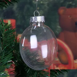 Decorazioni per feste Decorazioni per feste 12 cm Decorazioni natalizie in PVC trasparente aperto Palla trasparente Pallina Ornamento Regalo Presente Homeindustry Dhp1Q