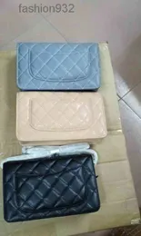 أكياس المساء أكياس الكتف WOC Caviar Caviar Luxury Handbag Designer Female Fashion Cross Body Hourse Leather Real Simple Quare Phone Wallet 2022