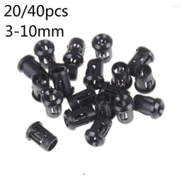 Lamphållare 40st Black Plastic Bases LED Diode Holder Clip Bezel Socket Mount 3mm/5mm/8mm/10mm eller 20pCs Partihandel