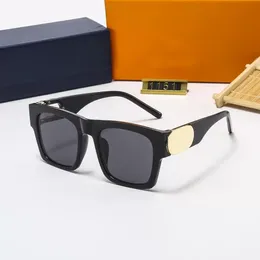 2022 Solglas￶gon Link Frame Lens Black Gold Logo Unisex Sun Glasses Men Women Man Mens Solglas￶gon mode UV400 -skydd w/Box Case 21049