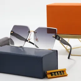 Designer Sonnenbrille Luxus Männer klassische Markenelemente Brille Rahmenlose Frauen Sonnenschutz Design 6 Farboptionen mit Box