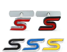 Car Stickers Metal S Front Grille Chrome Emblem Badge Decals for Ford Focus Fiesta Ecosport Kuga Mondeo Everest Car Styling