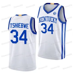 Kentucky Wildcats 2022-23 Home Basketball Jersey 34 Oscar Tshiebwe Jacob Toppin Cj Fredrick Sahvir Wheeler Daimion Collins Antonio