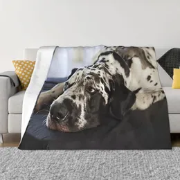 Filtar Great Dane Filt Sofa Cover Fleece Decoration Animal Breattable Ultra-Soft Throw For Bedding Car Quilt