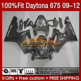 OEM Full Fairings For Daytona 675 675R 2009 2010 2011 2012 Body 150No.91 Daytona675 2009-2012 Bodywork Daytona 675 R 09 10 11 12 Injection mold Fairing silvery grey