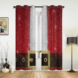 Cortina de cortina de cinto de Papai Noel Crega para o quarto Draxas da sala de estar da cozinha Janela infantil Decoração de casa moderna