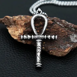 Pendant Necklaces Vintage Ancient Egypt Ankh For Men Punk Fashion Stainless Steel Eye Of Horus Necklace Biker Cross Amulet Jewelry Gift