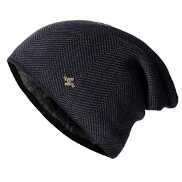 Beanie Skull Caps High Quality Cotton Winter Hat Lägg till päls varma mössor Baggy skallies stickade för män Kvinnors skidsport Cap 220912