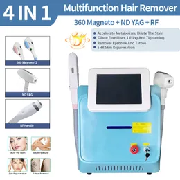 Último 4 em 1 360 MEGNETO IPL Opt Elight Hair Remover ND YAG Laser 1064 Máquina de remoção de tatuagem