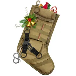 Pendurado pai tático pai de natal saco de despejo de despejo bolsa bolsa de armazenamento de caça militar bolsa de caça às decorações de natal sn4151