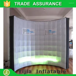 Decoração de partido dj estágio de alta qualidade iluminação PO Booth Cenário LED parede inflável