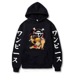 Men's Hoodies Sweatshirts Janpanese Anime Hoodie Monkey D. Luffy Hoodies Men Manga Hip Hop Long Seve Sweatshirts Streetwear Clothes 0912H