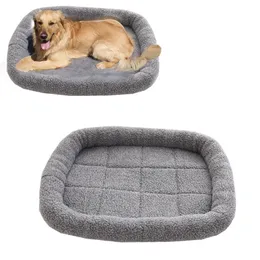 penne per canili Agnello Cashmere Pet Cat Dog Bed Kennel Puppy Mat Winter Warm Soft Dog Sofa Cushion Mat Pet Dog House Kittens Puppy Cat Lettiera Mat 220912