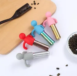 Cute Tea Infuser Strainer Ball Stainless Steel Extra Fine Mesh Tea Steeper Filter for Cup Mug Silicone Handle SN6780