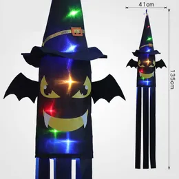 Holy Festival Party Decoration New Wizard Pumpkin Light String Hat Flagg Gardin Ljus Led Lantern Outdoor Waterproof Battery