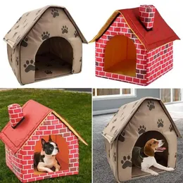 Kennele Pióry Składany dom psa namiot pupy łóżko kota hodowla akcesoria dla małych psów zapasy dla zwierząt 220912