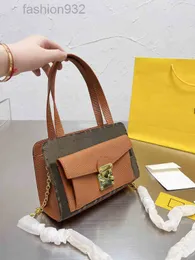 حقائب الأزياء الأزياء المسائية Women Handbag Latter Leather Designer Brand Crossbody Female Print Double Colorblock Street