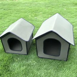 Canetas Canetas Grande Cão de Animais de estimação Casa ao ar livre Cama dobrável à prova d'água Cat Kennel Kennel com tenda de cães de cães de gato de estimação para gatos de estimação 220912