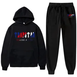 Mens Tracksuits Tracksuit Men Kvinnlig värme Två stycken Set Loose Hoodies Tryck Sweatshirtpants Suit Hoody Sportswear Par Outfit 220909