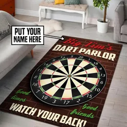 Carpets Darts Player Lover Custom Name Club Area Rug 3D All Over Printed Room Mat Rugs Anti-slip Large Carpet Home Decoration -1