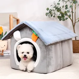 犬小屋の折りたたみ式犬小屋屋内温かいソファソファケンネルベッドマット