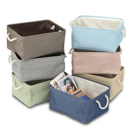 Cestas de cestas de armazenamento cesto de armazenamento dobr￡vel de algod￣o cesto de lavanderia suja com al￧a de roupas dom￩sticas Gorno de artigos de armazenamento da caixa de armazenamento 220912