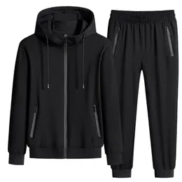 Tute da uomo Tuta da uomo Set di abbigliamento sportivo Primavera Autunno Abbigliamento Tuta con cappuccio Uomo 2 pezzi Felpa Pantaloni sportivi Taglia grande 5XL 220909