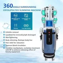 직접 효과 5 손잡이 360 ° Cryo 슬리밍 냉동 분해 기계 지방 냉동 슬림 리포 홀라스 캐비테이션 RF 신체 조각 냉동 냉동 지질 시스템