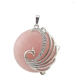 Anhänger Halsketten Druzy Trendy Schmuck Mode Rosa Kristall Naturstein Kolye Ony Xtiger Augen mit Vintage Golden