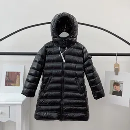 Bebek Tasarımcı Ceket Kids Kapüşonlu Kış Ceket Uzun A şeklinde Fermuar Kalın Sıcak Aşırı Giyim Erkek Kızlar Dış Giyim Ceketleri