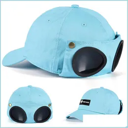 Boll Caps 4 färger 2021 Nya söta koreanska pilotglasögon Baseball Caps Creative Cool Hat With Cotton Fashion Snapback Hip-Hop C Lulubaby DHGXC