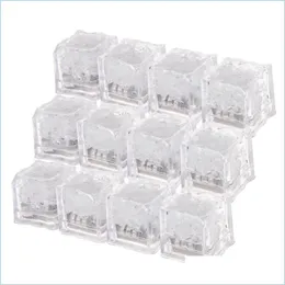 Dekoracja imprezy 12pcs LED Ice Cubes DIY Colorf Flash Wedding Festival Decor Party Dekoracja Świecianie światła Picie Dropor