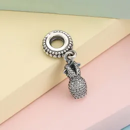 Charm-Anhänger „Schillerndes Kleid“ aus 100 % 925er-Sterlingsilber mit Zirkonia-Stein, passend für europäische Pandora-Schmuck-Charm-Armbänder