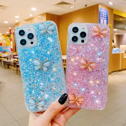 iPhone 14 Glitter Epoxy Phone Cases Butterfly Bling Back Cover Shiny Protector for Apple 14pro 14plus 14pro max 13 13pro 12 11 X Xs XR 7 7p 8 8plus
